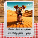 Бежит собака по пустыне