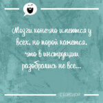 Мозги конечно имеются у всех