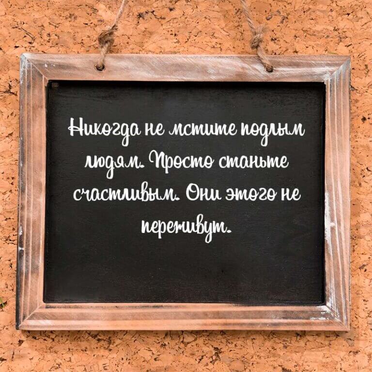Никогда не мстите подлым людям