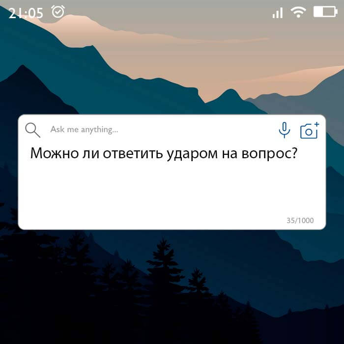 Ответить ударом на вопрос